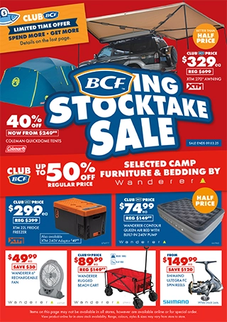 BCFing Stocktake Sale catalogue