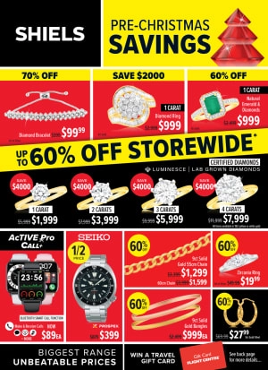 Shiels: Pre-Christmas Savings catalogue