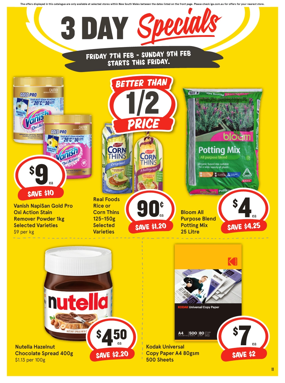 3 Day Specials catalogue