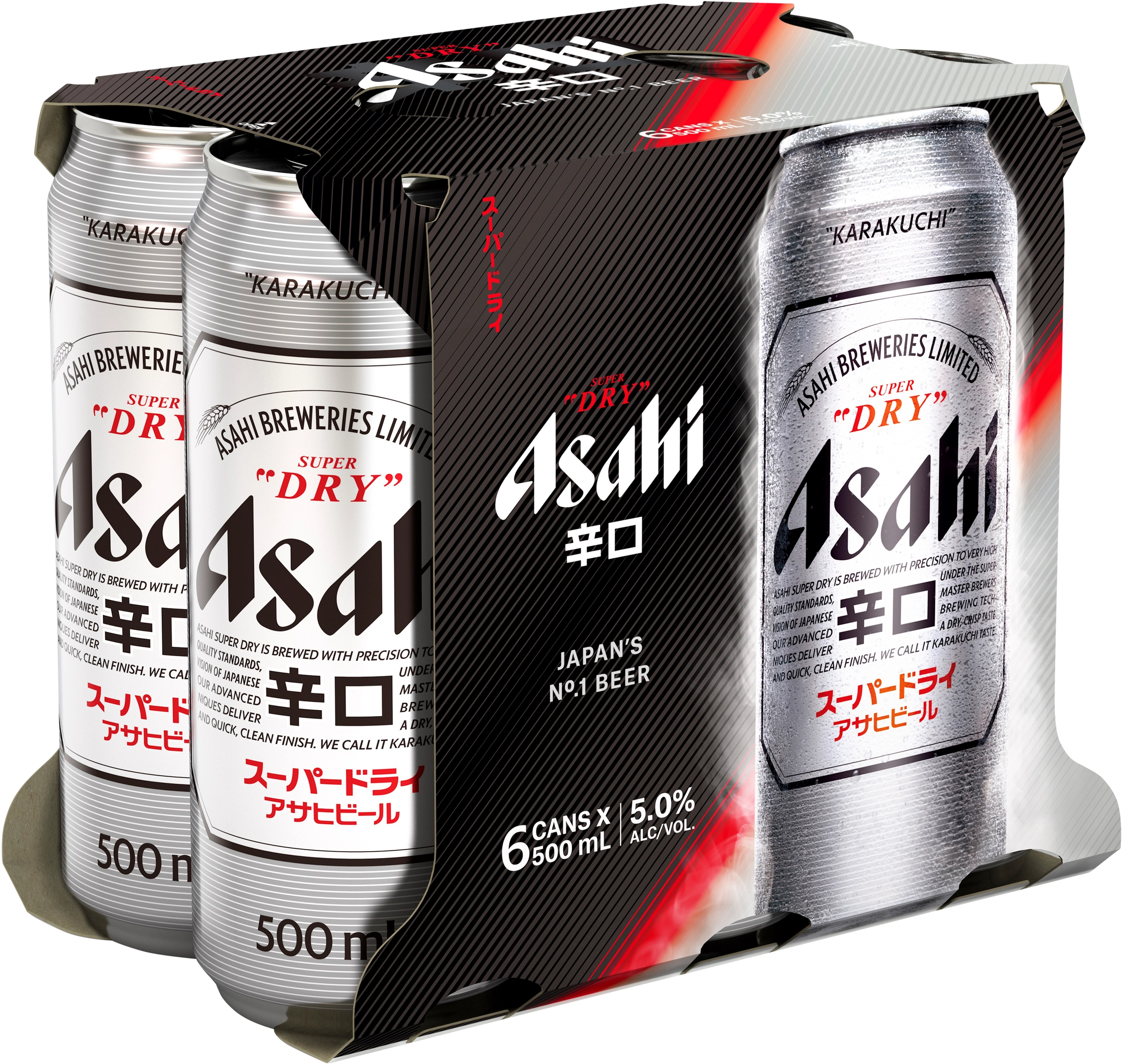 Asahi Super Dry Cans 6x500ml