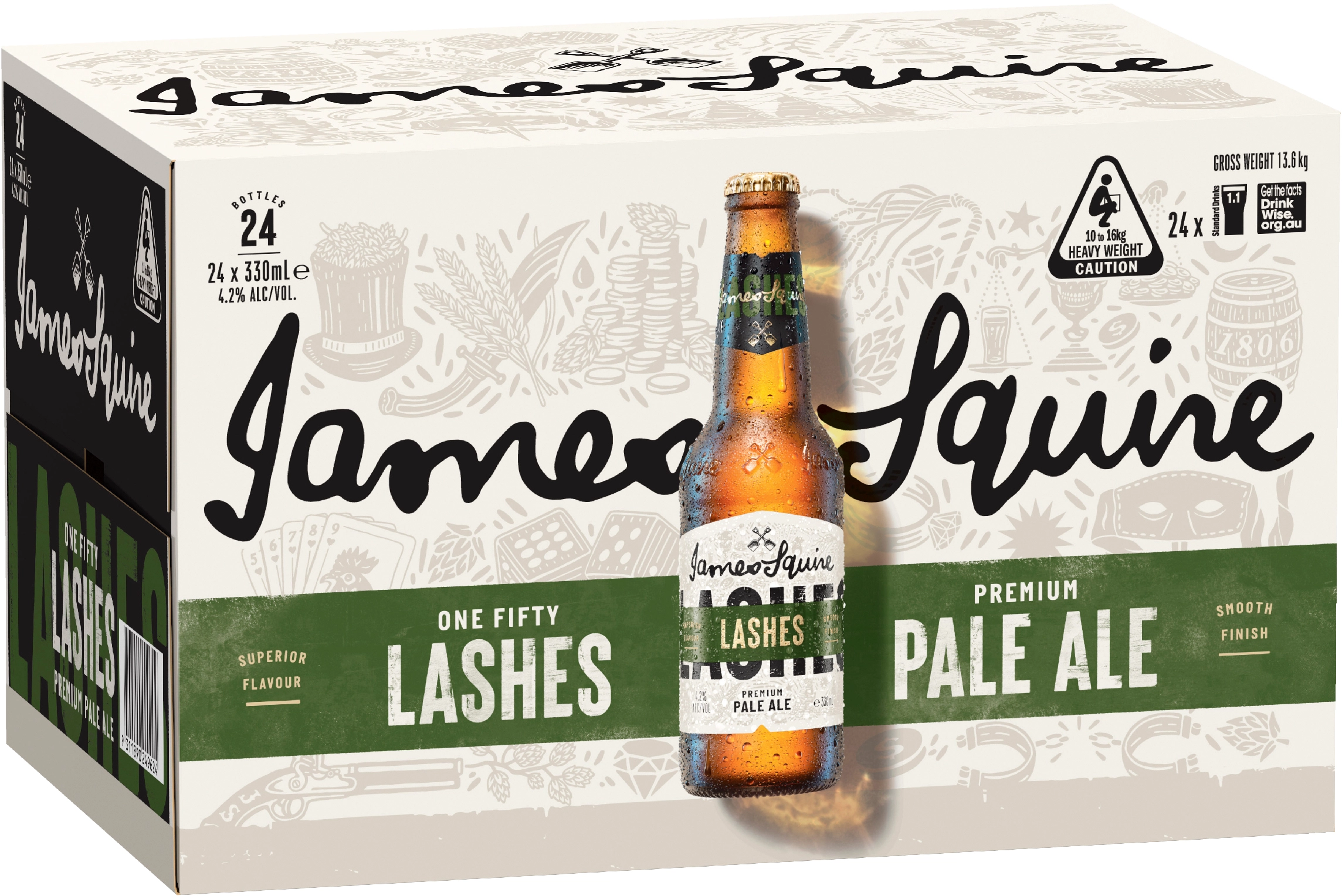 James Squire 150 Lashes Pale Ale Bottles 24x330ml