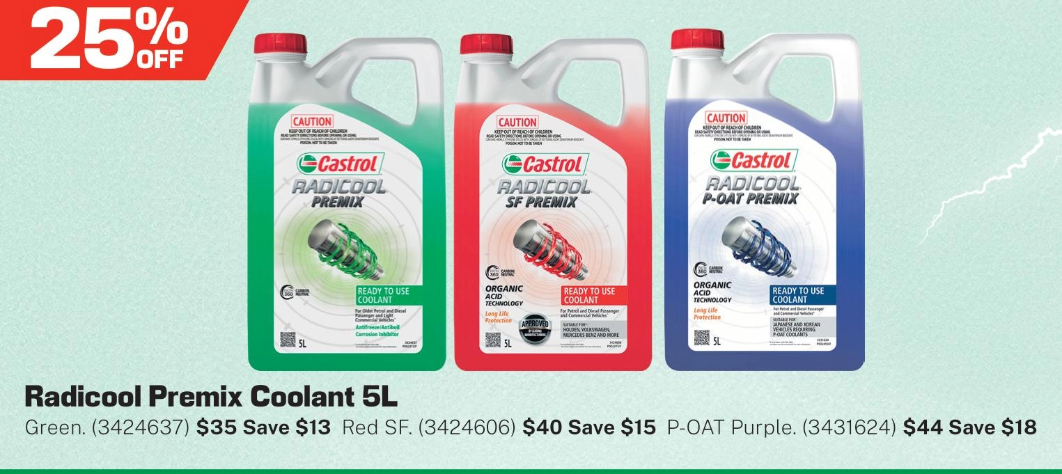 Castrol Radicool Premix Coolant 5L