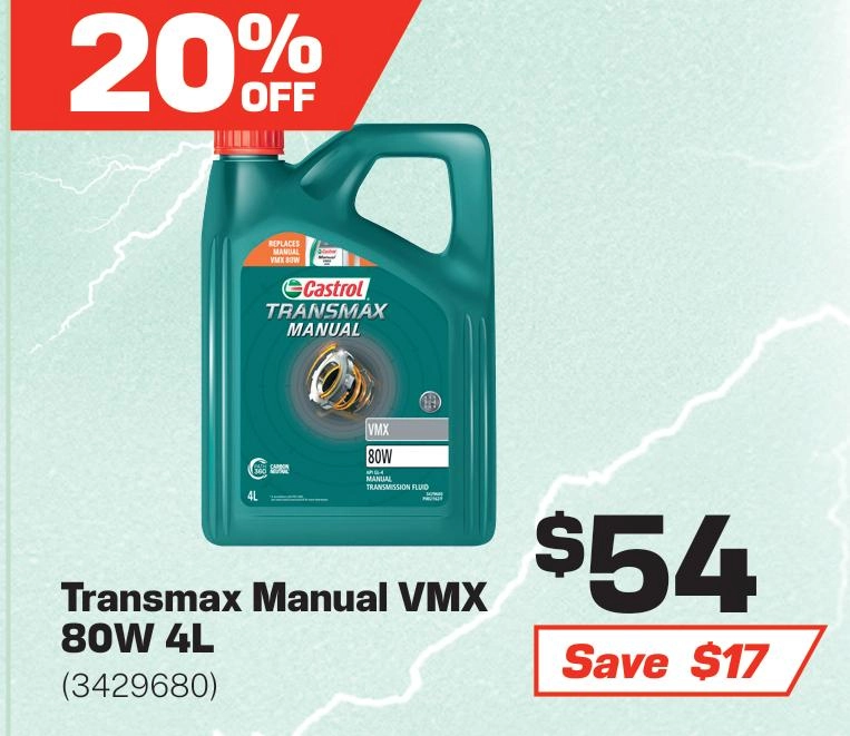 Castrol Transmax Manual VMX 80W 4L