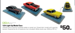 DDA 1:24 Light Up Model Cars