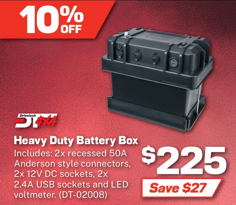 Drivetech 4x4 Heavy Duty Battery Box - DT-02008