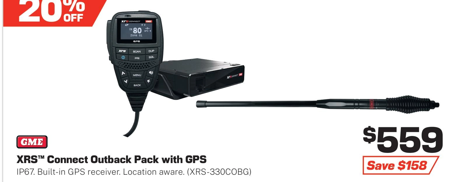 GME XRS Connect Outback Pack with GPS - XRS-330COBG