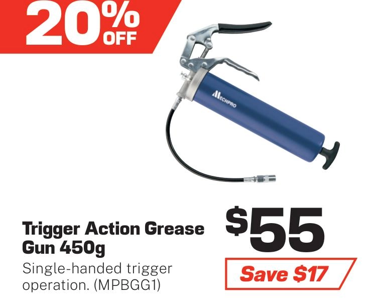 Mechpro Blue 450g Trigger Action Grease Gun - MPBGG1