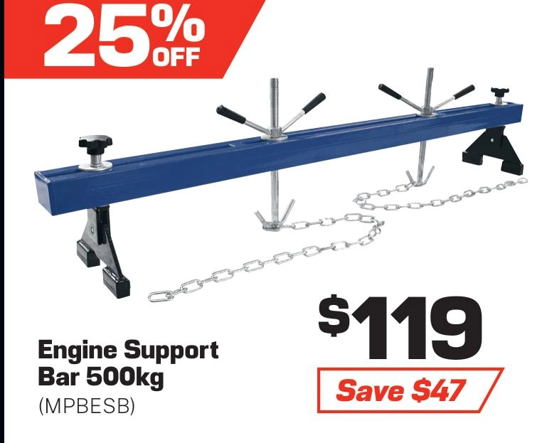 Mechpro Blue Engine Support Bar 500kg - MPBESB