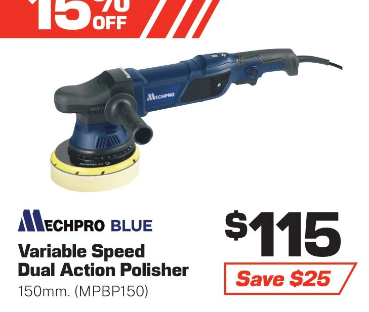 Mechpro Blue Variable Speed Polisher 150mm - MPBP150