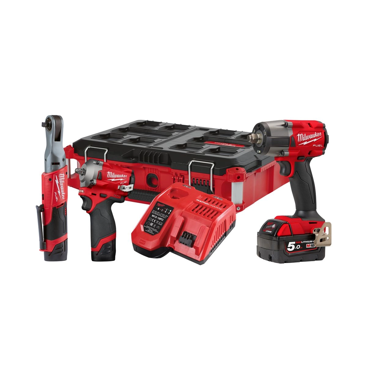 Milwaukee M12 and M18 Fuel 3 Piece Power Pack 3N2 - M18FPP3N2-523P