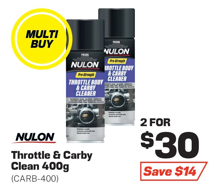 Nulon Throttle Body & Carby Cleaner 400g - CARB-400