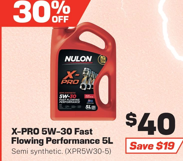 Nulon X-PRO 5W-30 Fast Flowing Performance Diesel Engine Oil 5L - XPR5W30-5