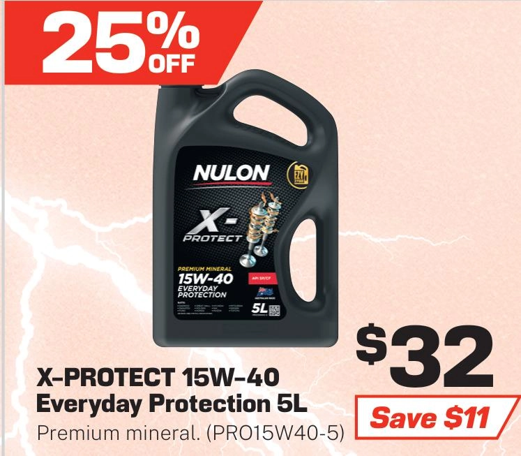 Nulon X-PROtect 15W-40 Engine Oil Mineral Everyday Protection 5L - PRO15W40-5