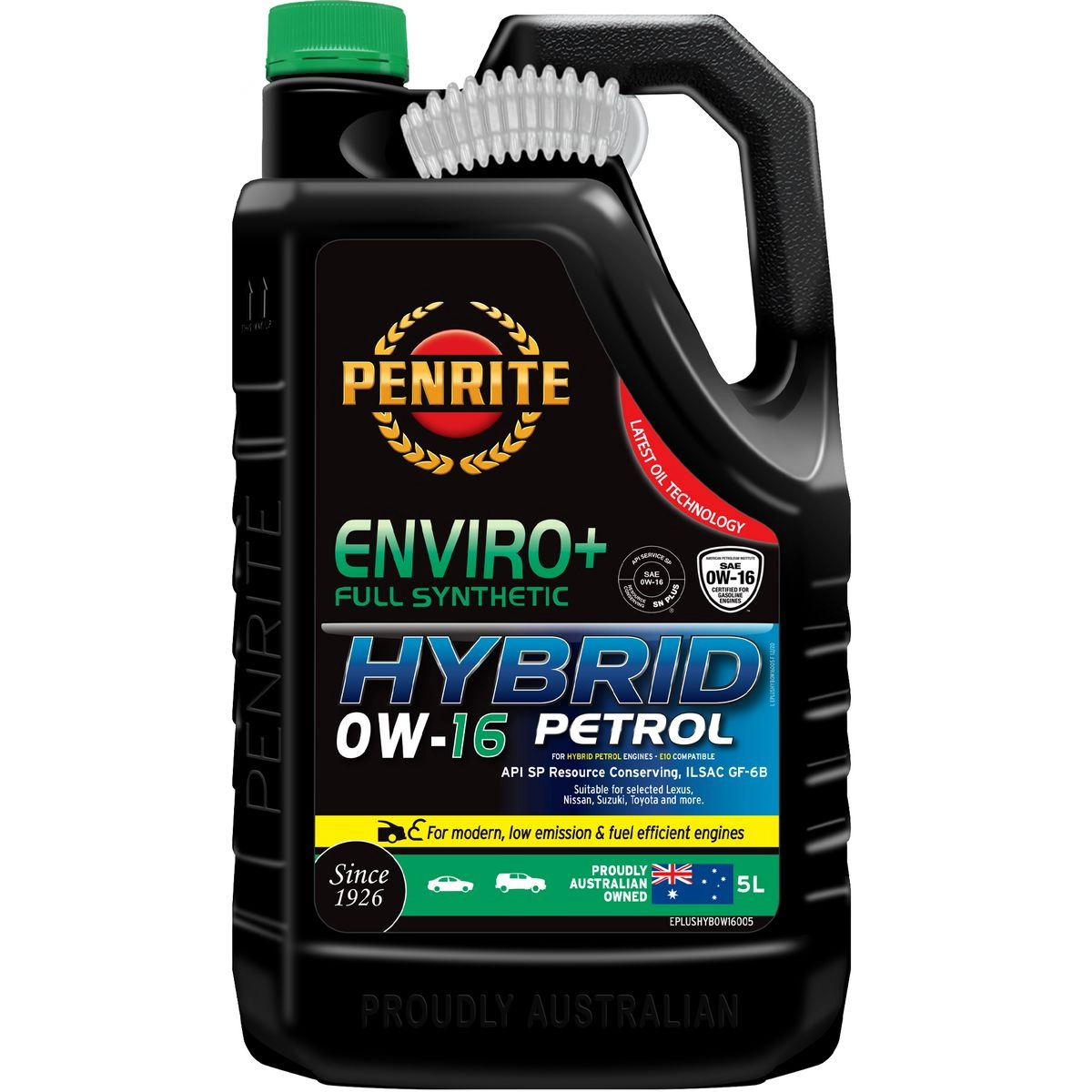 Penrite Enviro+ Hybrid 0W-16 Engine Oil 5L - EPLUSHYB0W16005