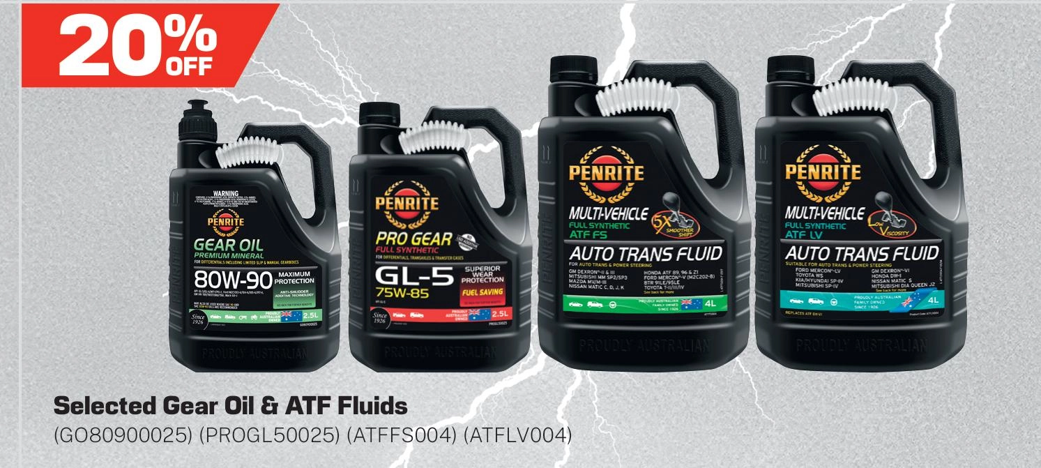 Penrite Selected Gear Oil & ATF Fluids