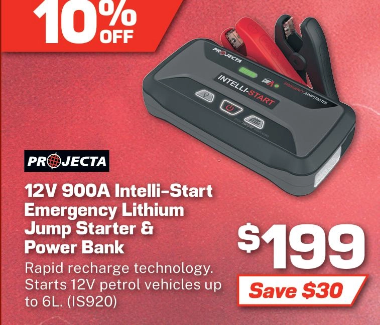 Projecta 12V 900A Intelli-Start Emergency Lithium Jump Starter and Power Bank - IS920