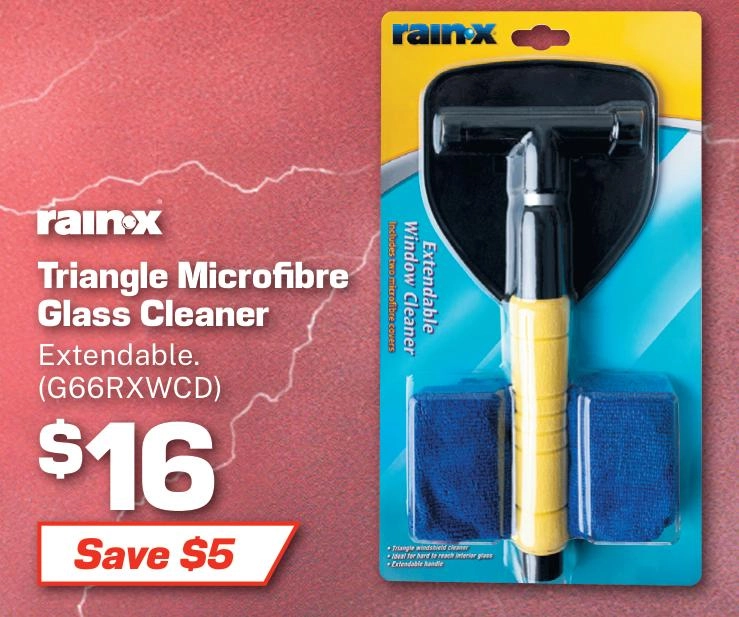 RainX Extendable Triangle Microfibre Window Cleaner - G66 RXWCD