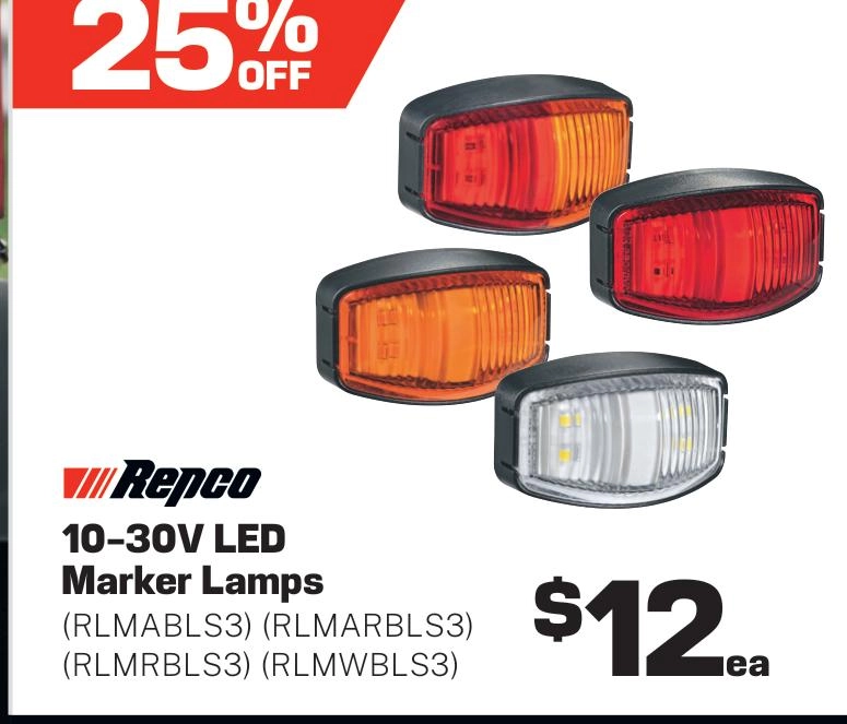 Repco 10-30V LED Marker Lamps