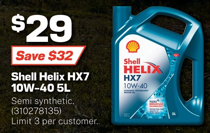 Shell Helix HX7 10W-40 Engine Oil SN+ 5L - 310278135