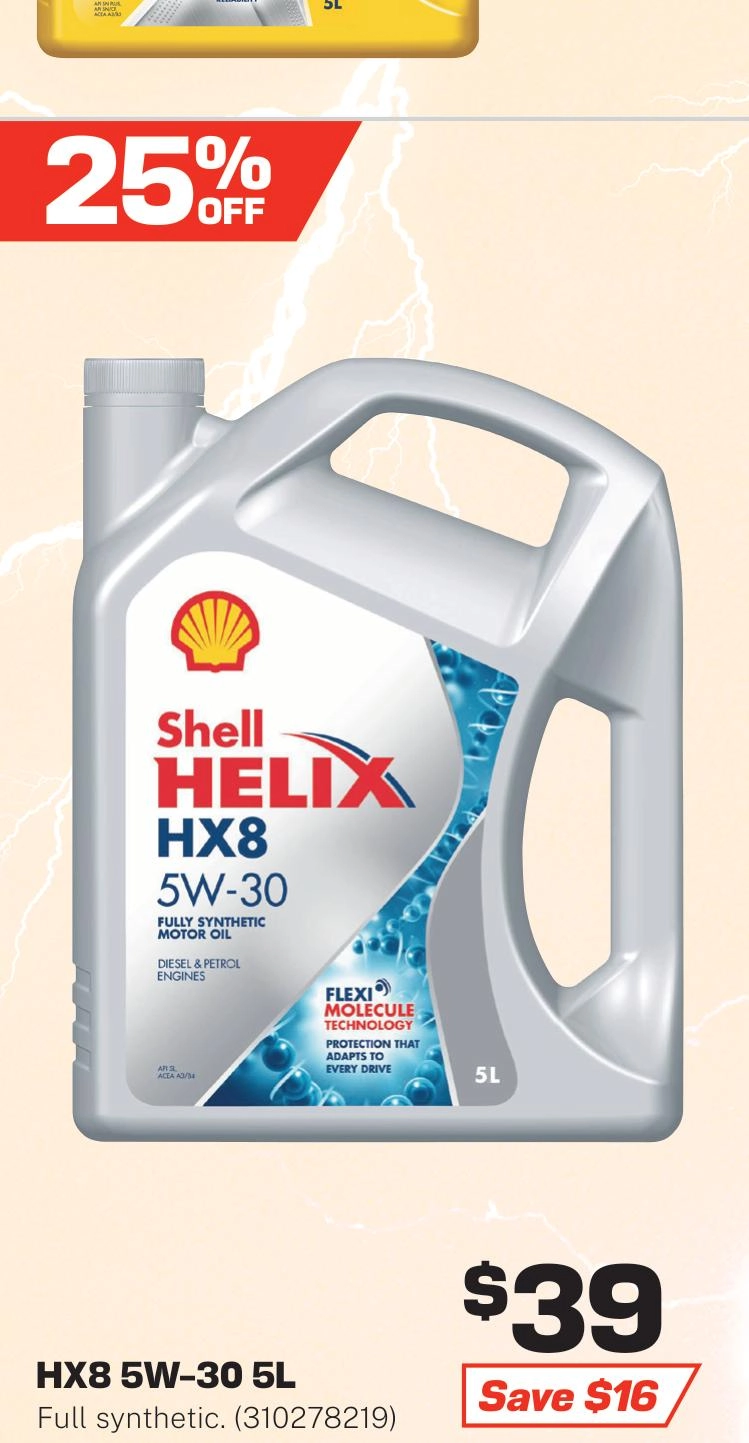 Shell Helix HX8 5W-30 Engine Oil SN 5L - 310278219