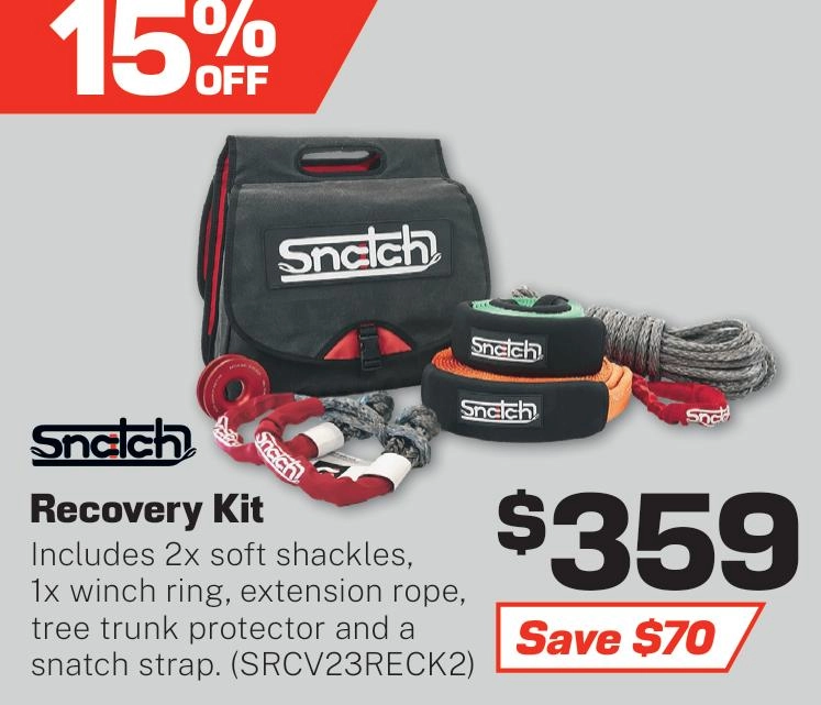 Snatch Vehicle Recovery Kit V2 - SRCV23RECK2