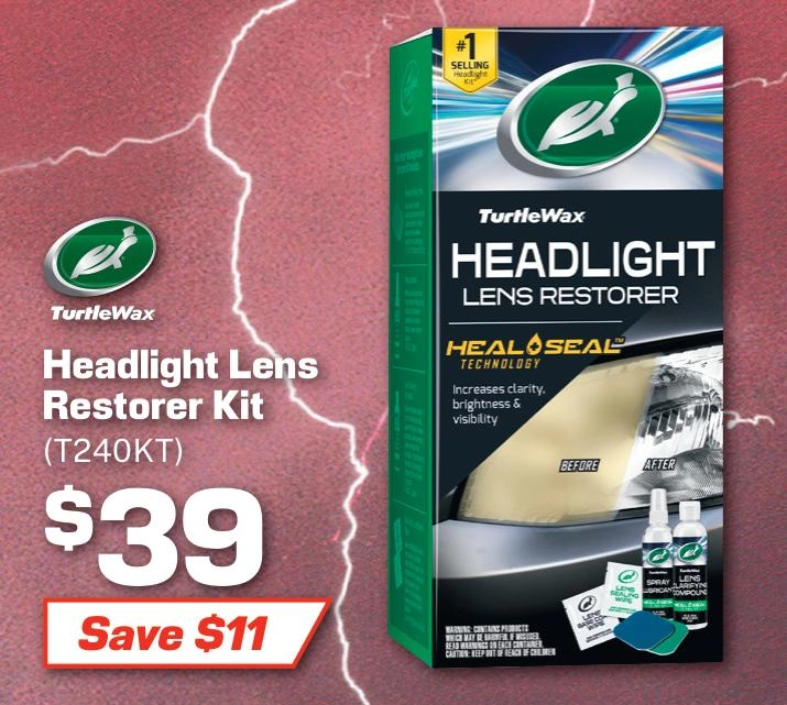 Turtle Wax Lens & Headlight Restoration Kit - T240KT