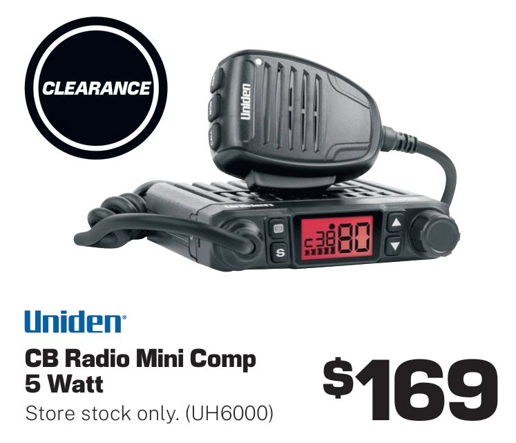 Uniden UHF CB 5 Watt Mini Compact Radio - UH6000