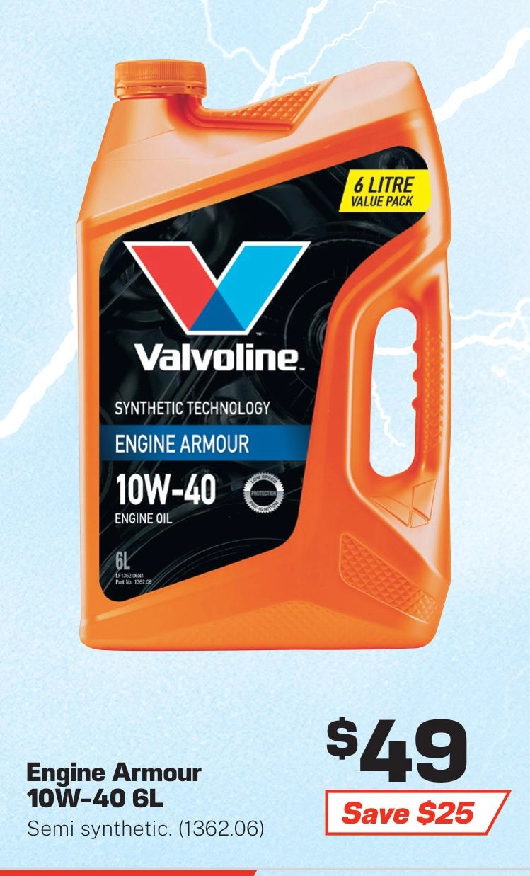 Valvoline Engine Armour 10W-40 Engine Oil 6L