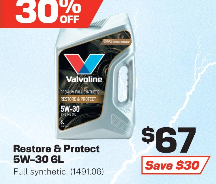 Valvoline Restore and Protect 5W-30 Engine Oil 6L