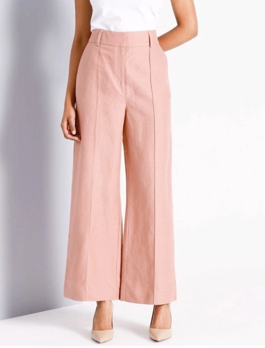 Basque Pintuck Wide Leg Pant