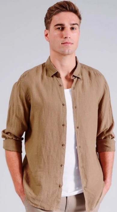 Blaq Linen Shirt - Chocolate