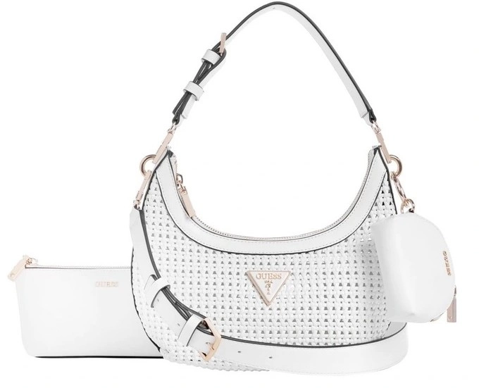 Guess Emelda Convertible Shoulder Bag in White