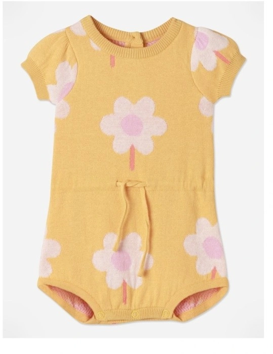 Jack & Milly Fully Fashioned Knit Romper - Yellow