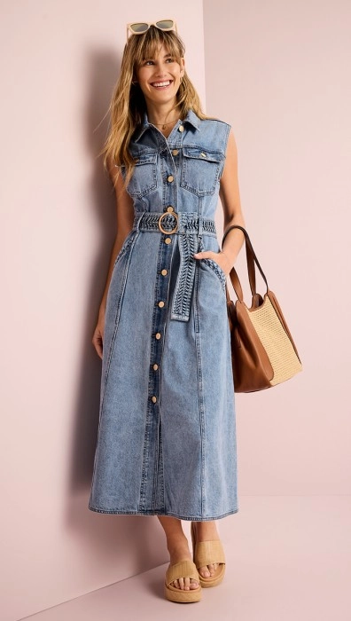 Piper Sleeveless Denim Dress