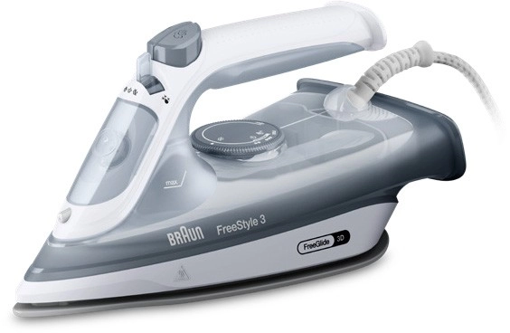 Braun FreeStyle 3 Steam Iron in Grey and White