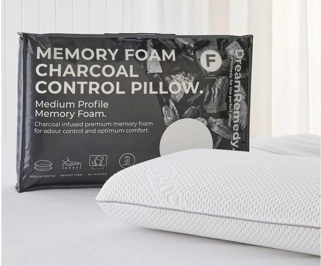 DreamRemedy Charcoal Memory Foam Pillow