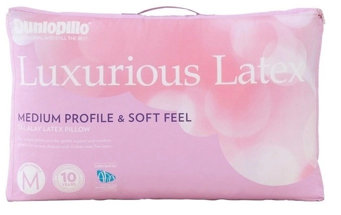 Dunlopillo Luxurious Latex Classic Standard Pillow Medium Profile and Soft Feel