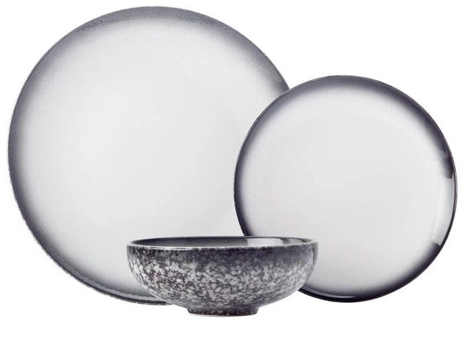 Maxwell & Williams 12pc Caviar Granite Dinner Set