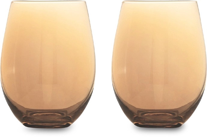 Maxwell & Williams Glamour Stemless Glass 560ml Set of 2 in Gold