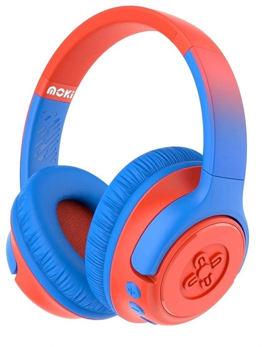 Moki Mixi Kids Volume Limited Wireless Headphones in Blue and Red