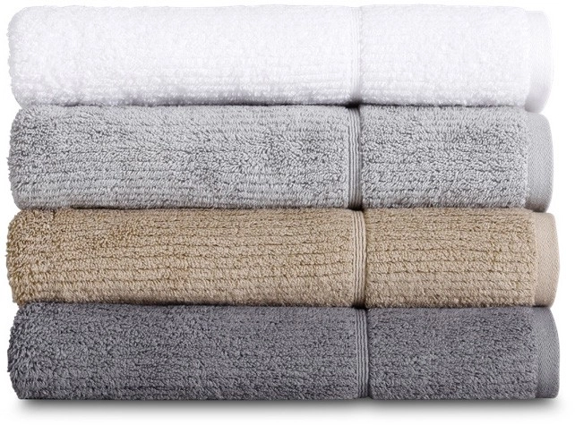 Vue Combed Cotton Ribbed Bath Towels