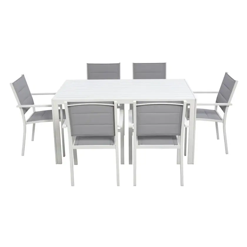 Alexandra 6 Seater Aluminium Dining Setting