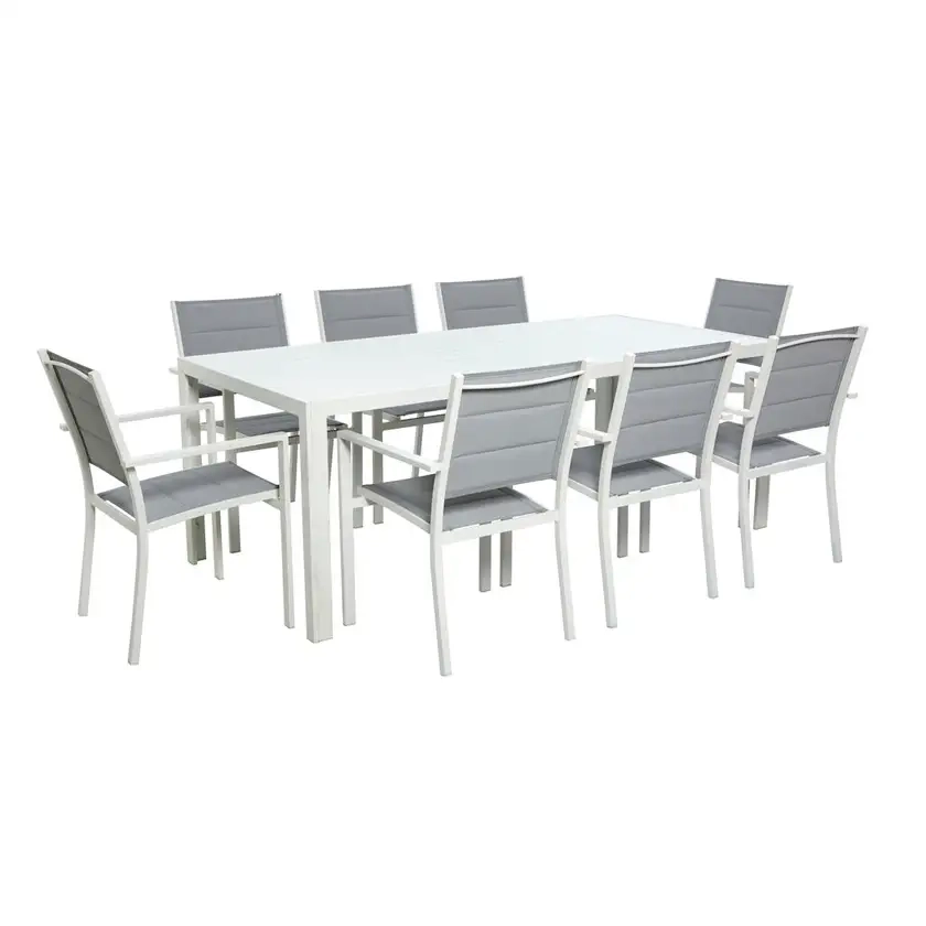 Alexandra 8 Seater Aluminium Dining Setting