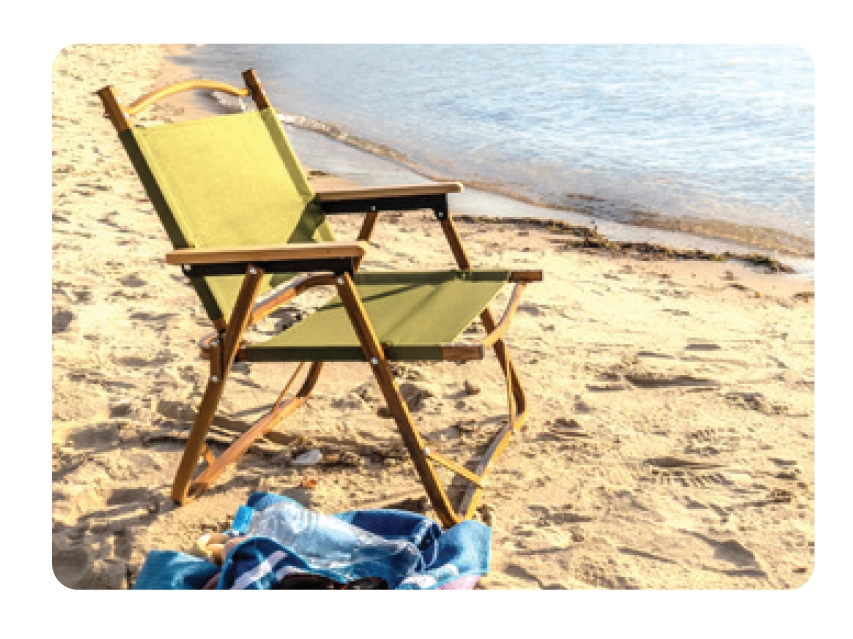 Beach Chair with Aluminium Timber Painted Frame