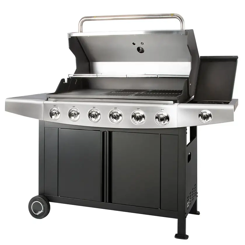 Grilled Yarra 6 Burner BBQ with Side Burner