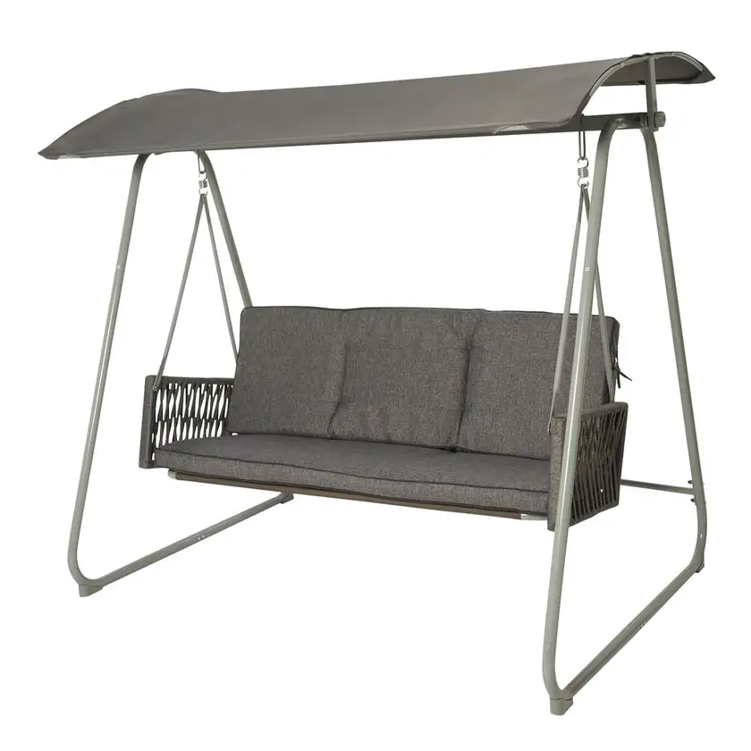 Orion 3 Seater Garden Swing Grey