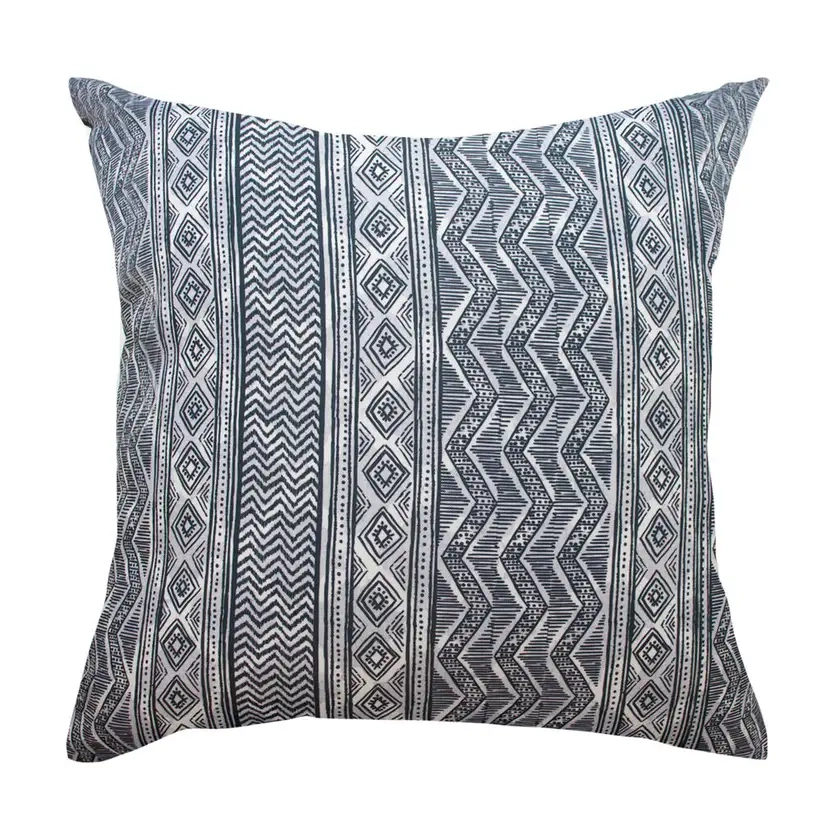 Outdoor 45cm Cushion - Modern Geometric Print Charcoal