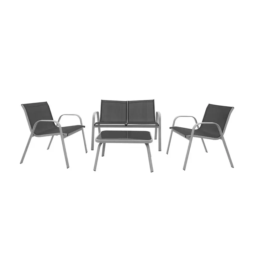 Pacific 4 Seater Texteline Lounge Setting