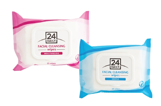 24 Daily Facial Cleansing Wipes Moisturising or Gentle 25 Wipes