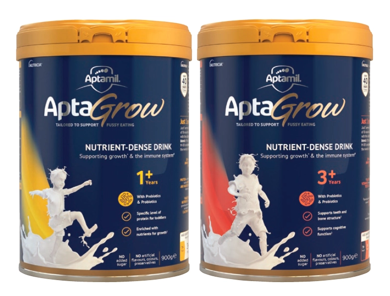 AptaGrow Milk Drink 1+ or 3+Years 900g